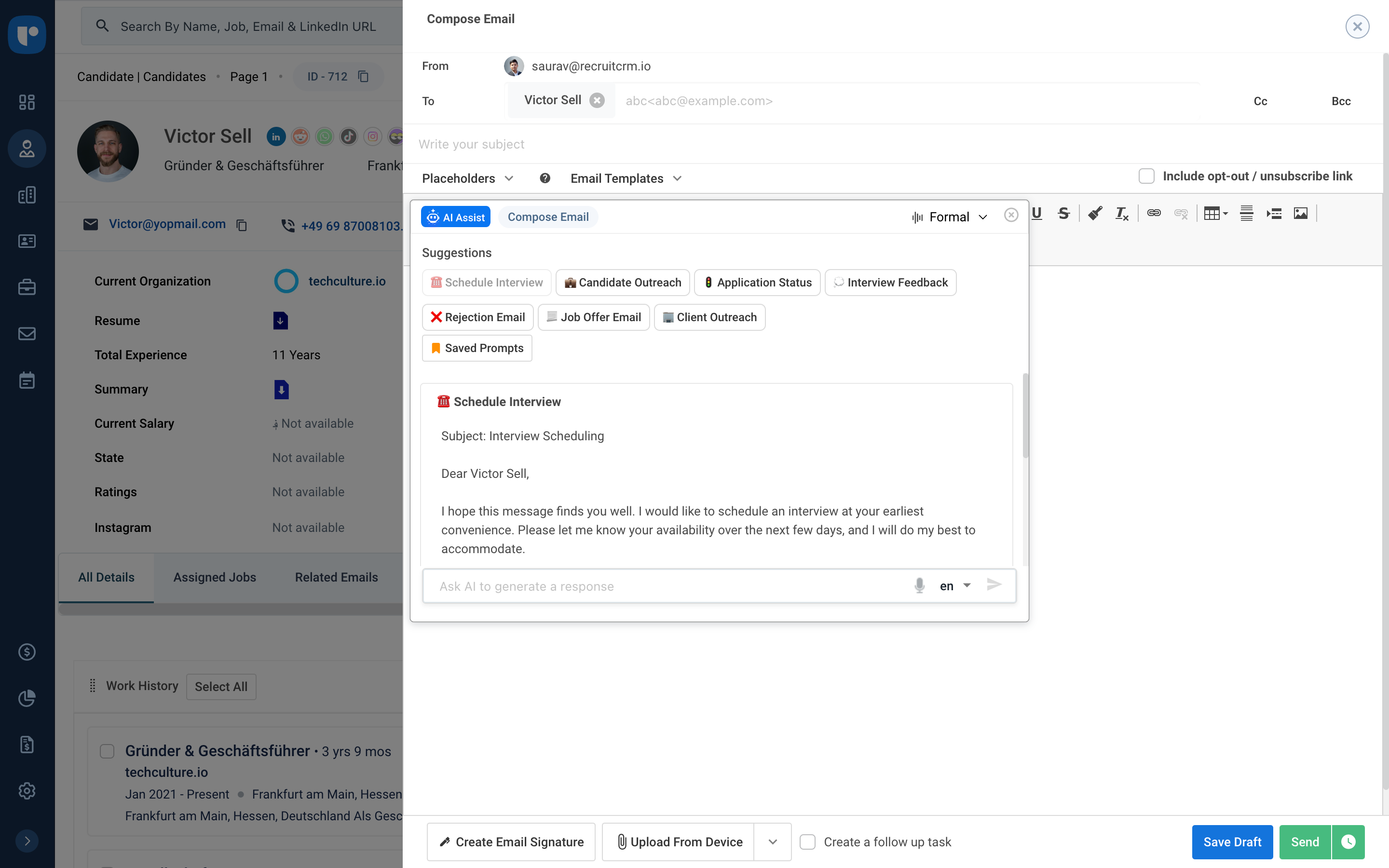 Recruit CRM screenshot & Video