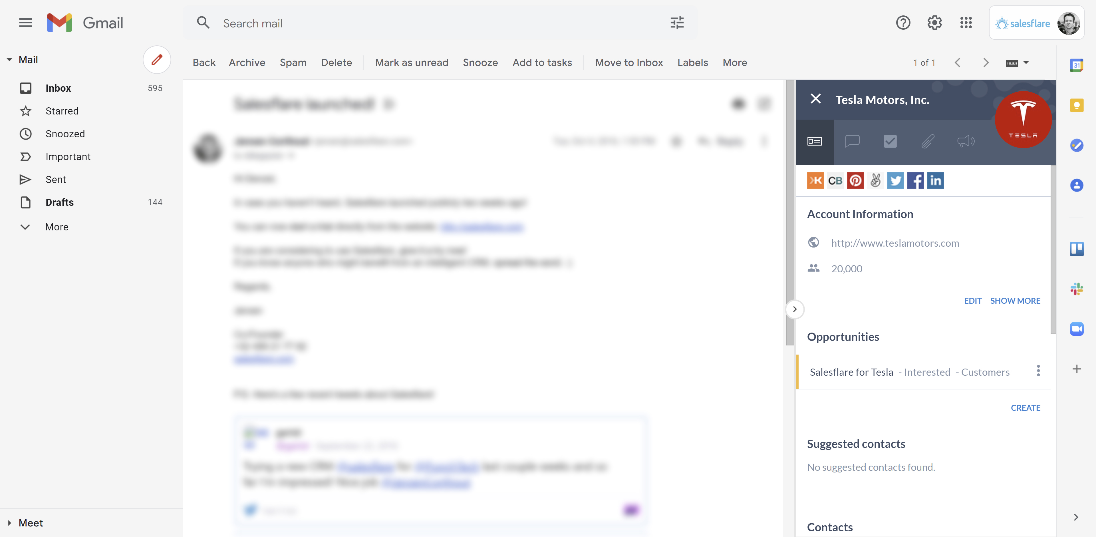 Salesflare screenshot & Video