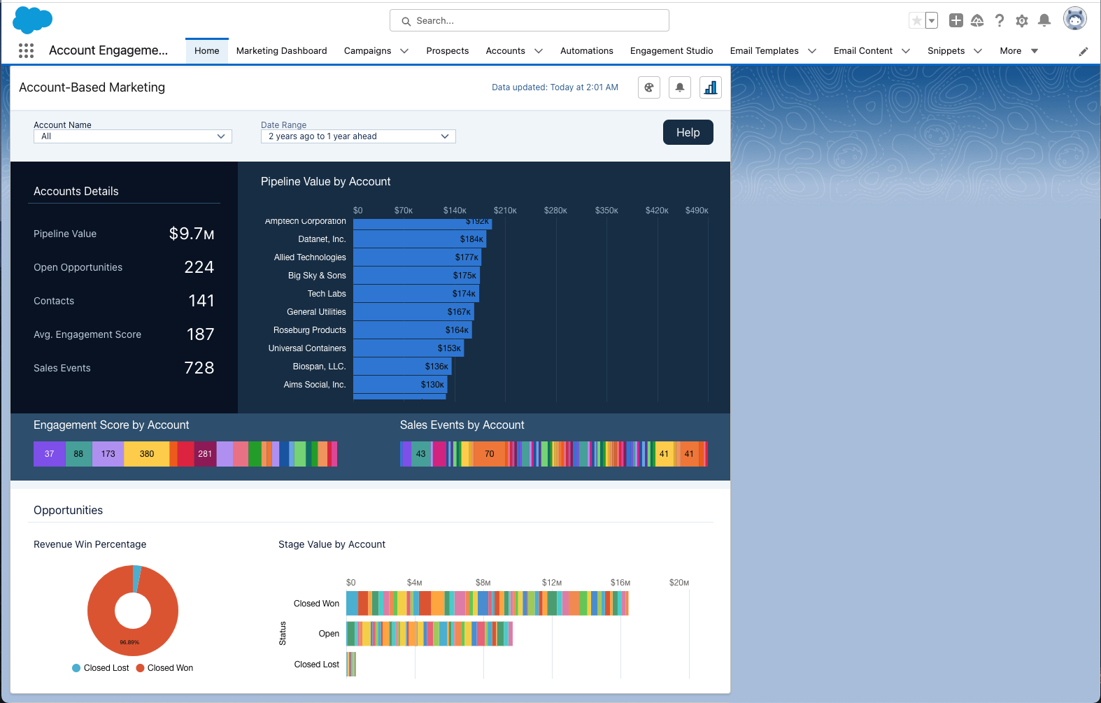 Salesforce Marketing Cloud Account Engagement screenshot & Video