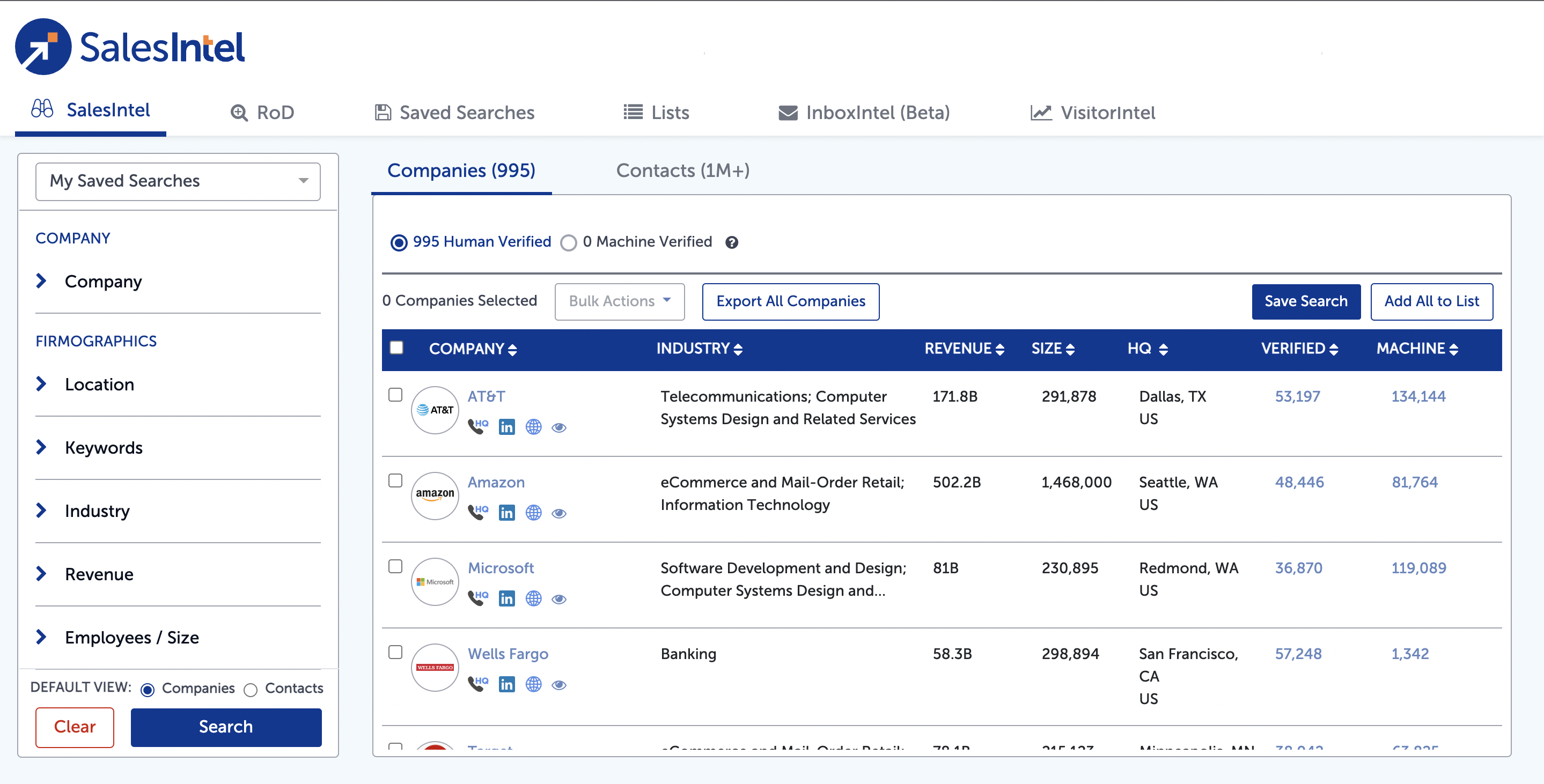 SalesIntel screenshot & Video