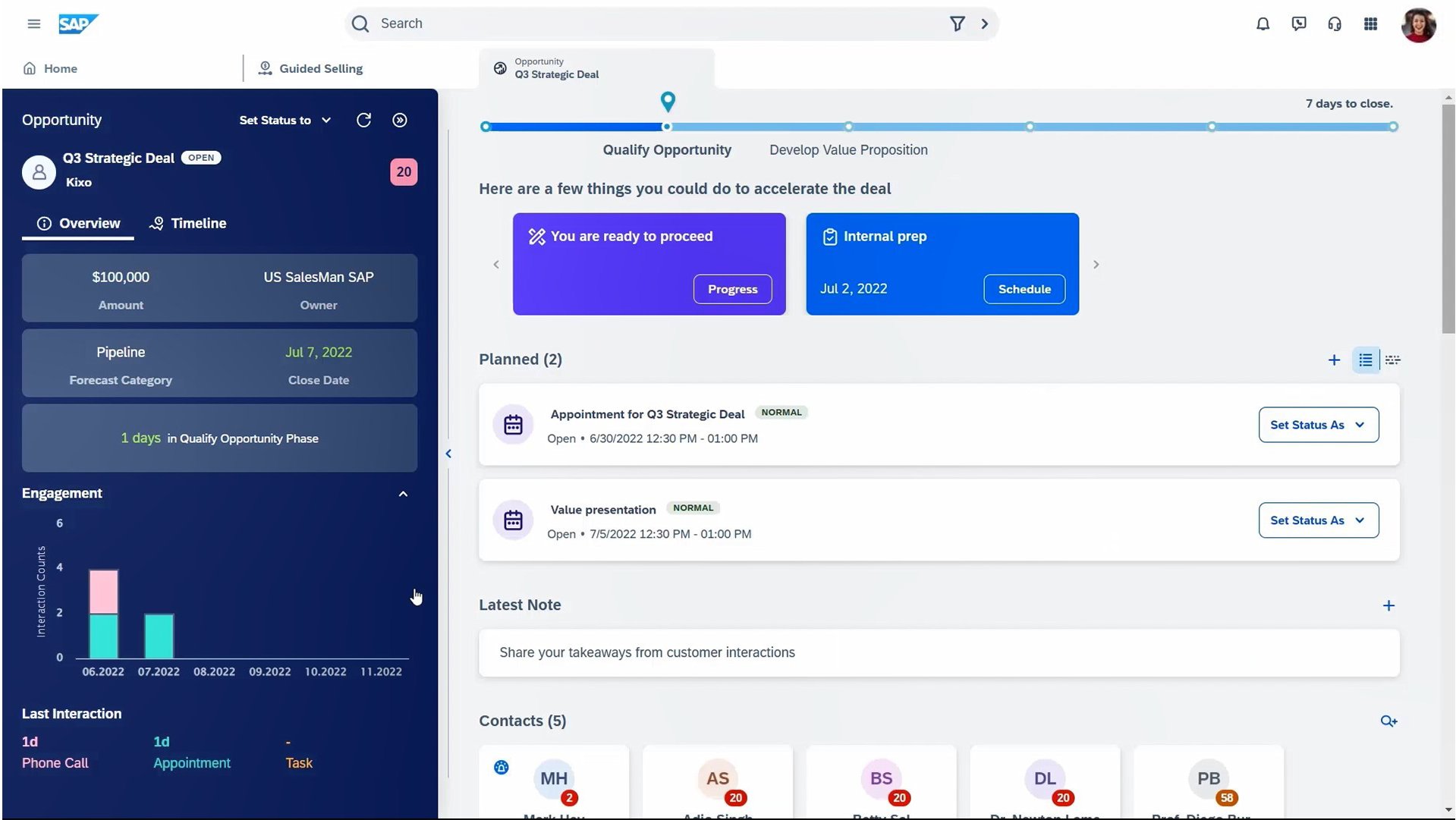 SAP Sales Cloud screenshot & Video