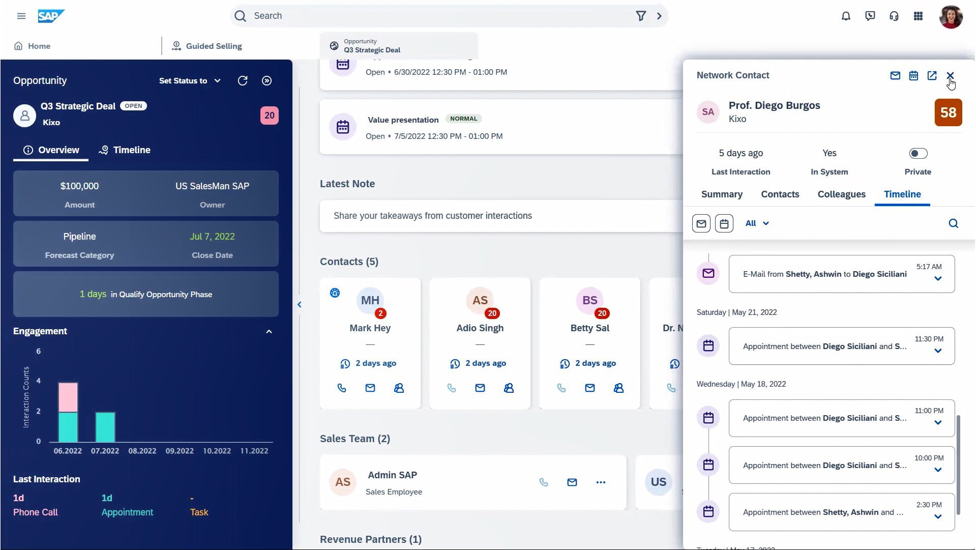 SAP Sales Cloud screenshot & Video