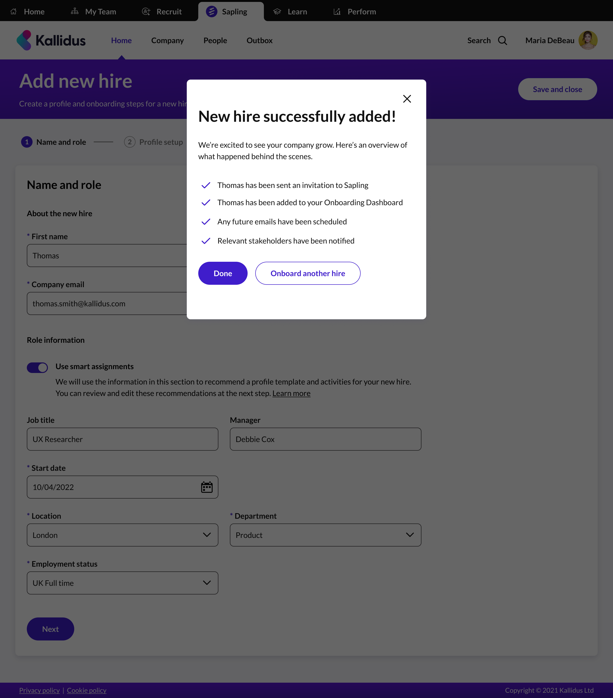 Sapling screenshot & Video