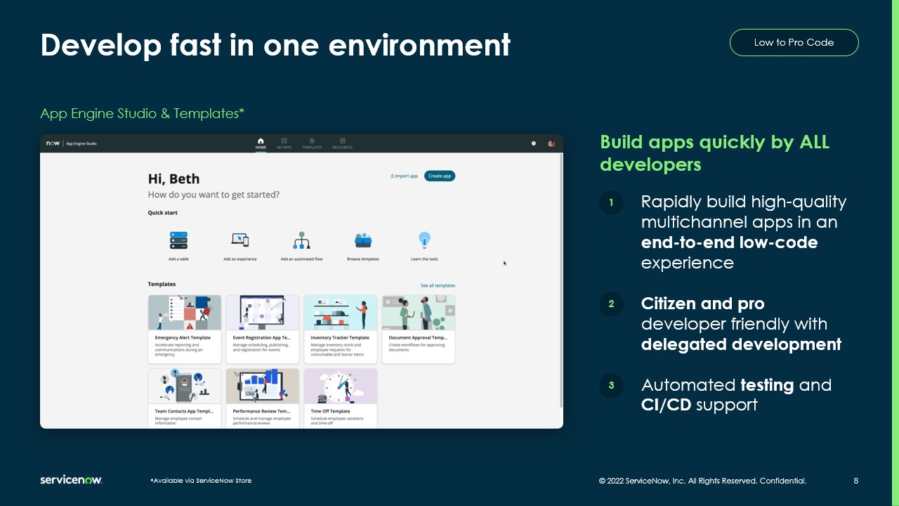 ServiceNow App Engine screenshot & Video
