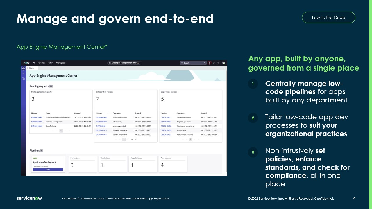 ServiceNow App Engine screenshot & Video