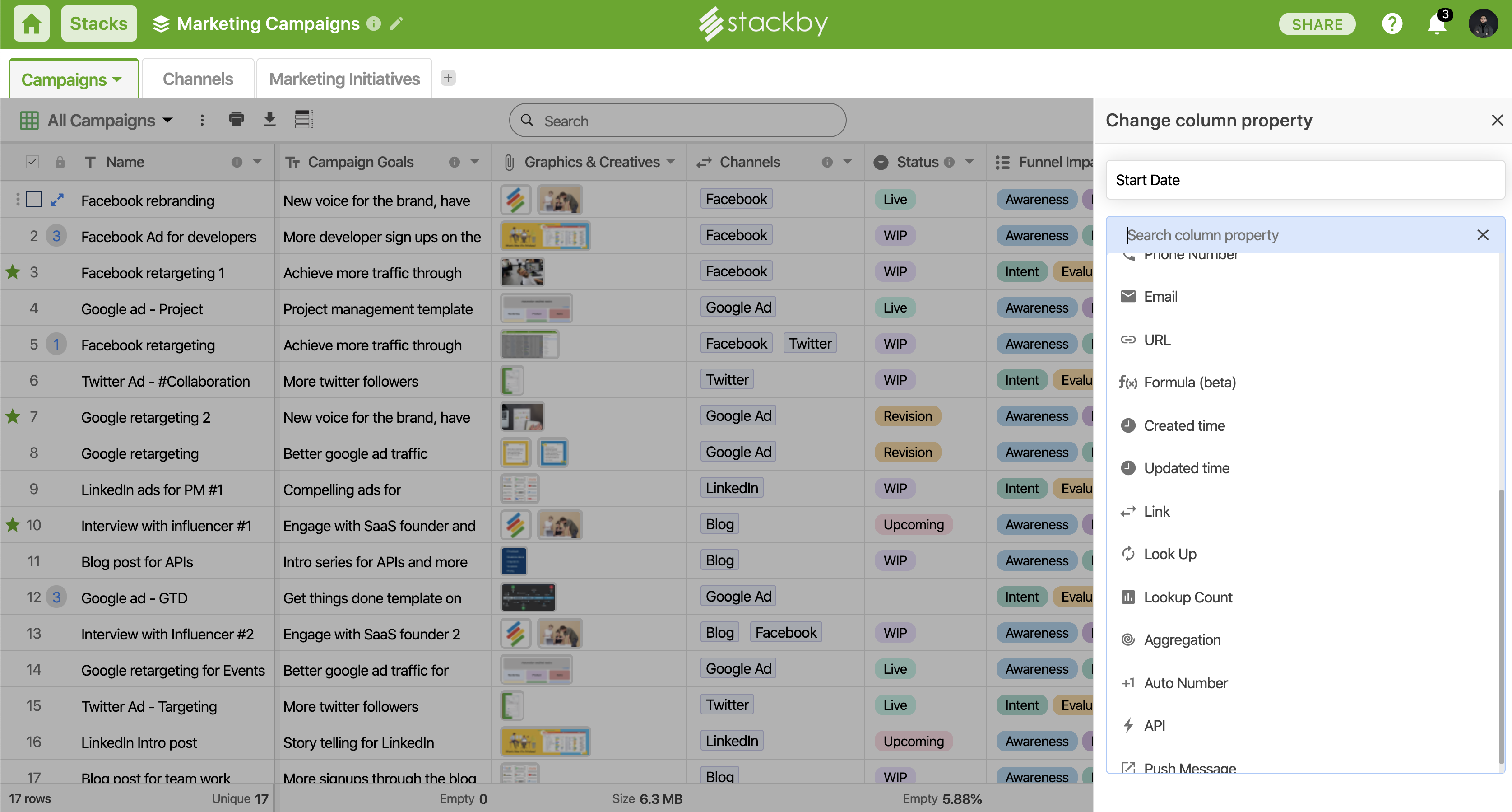 Stackby screenshot & Video