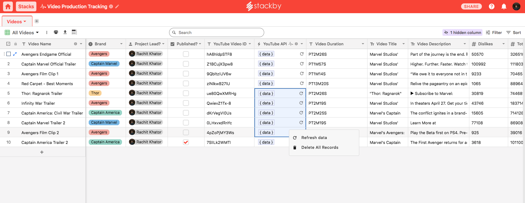 Stackby screenshot & Video