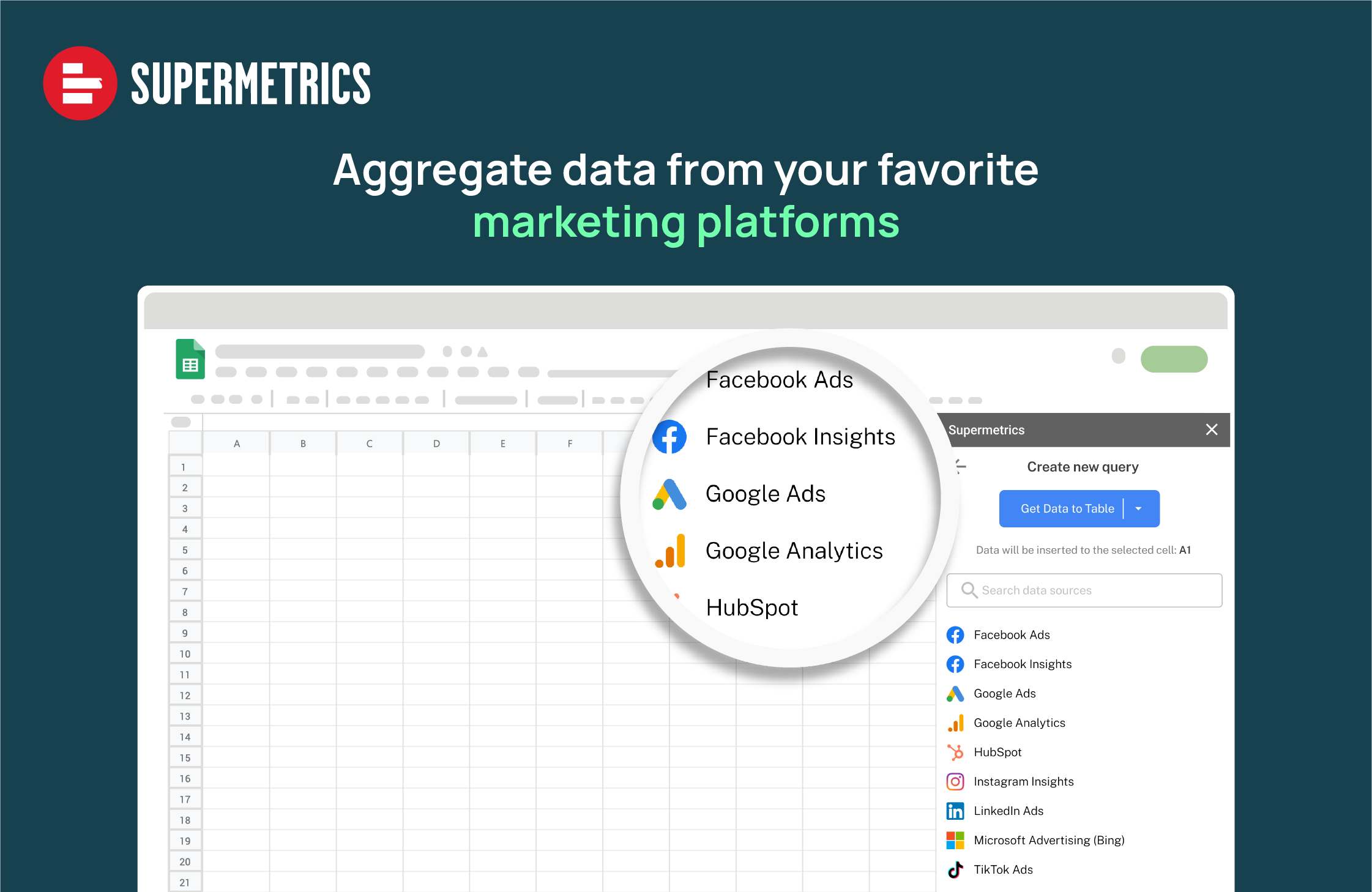 Supermetrics screenshot & Video