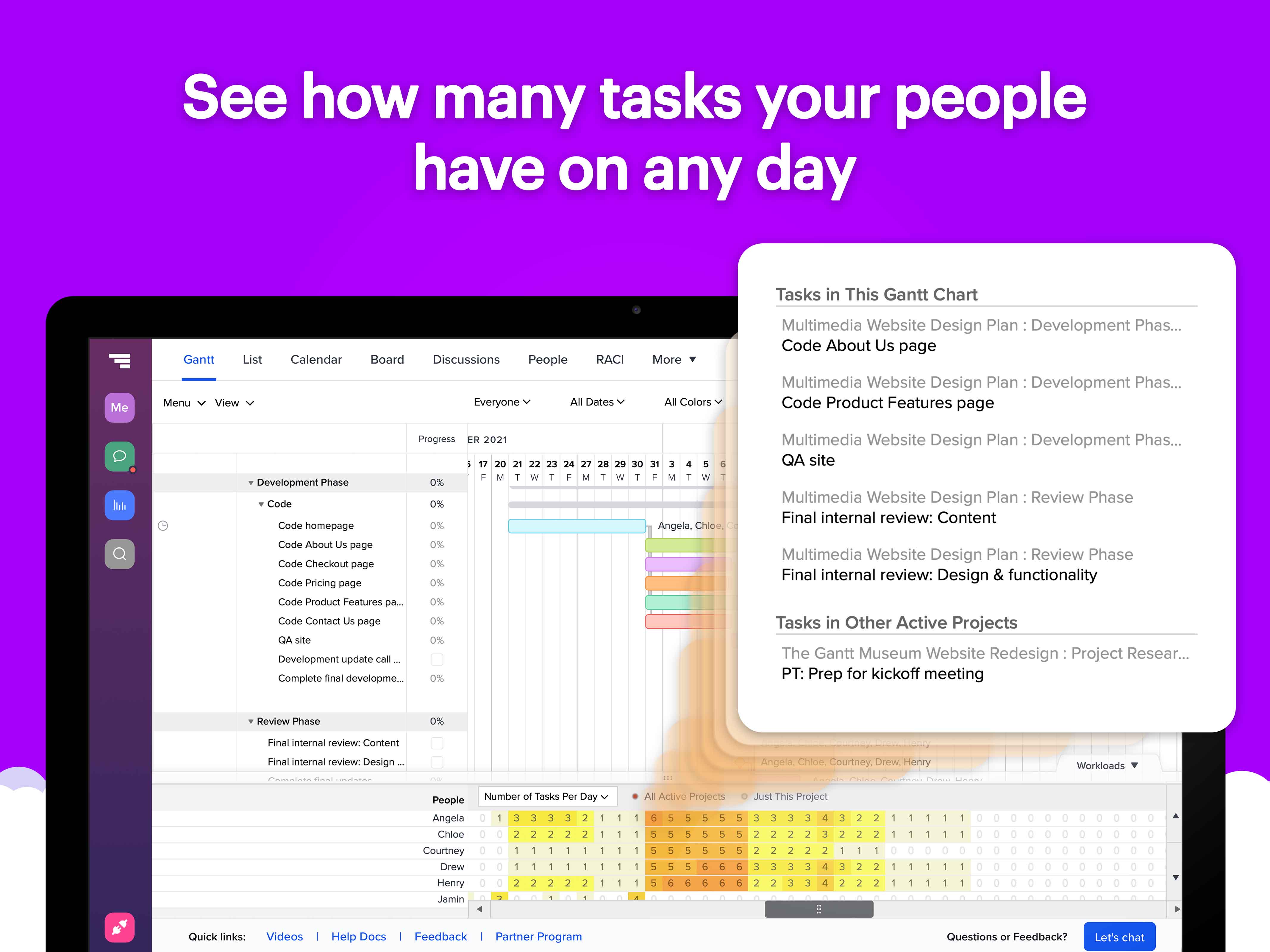 TeamGantt screenshot & Video