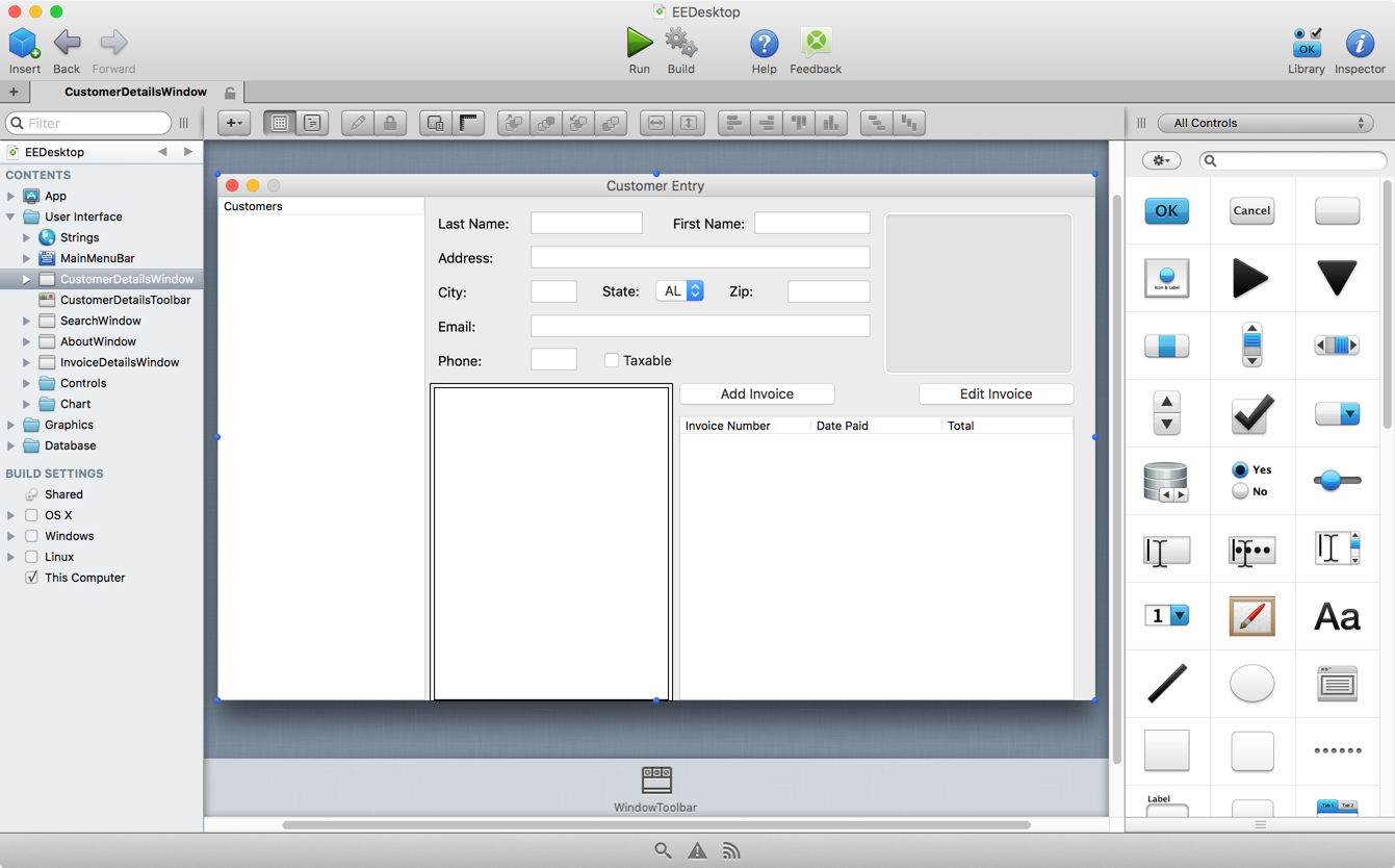 Xojo screenshot & Video