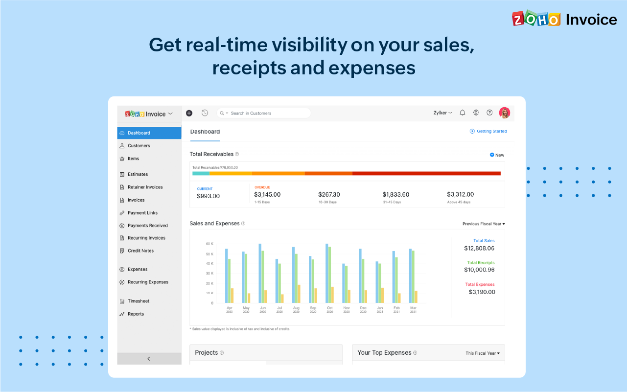 Zoho Invoice screenshot & Video