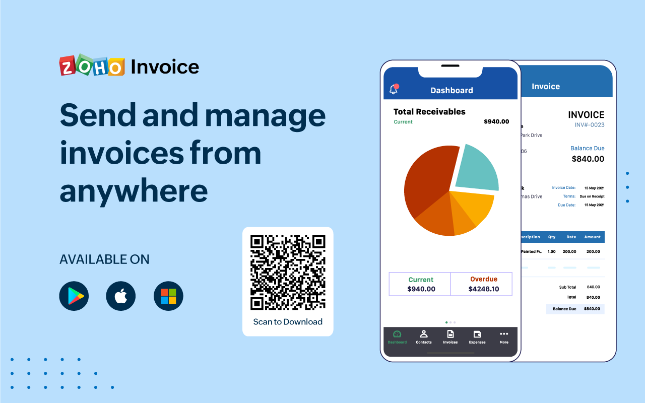 Zoho Invoice screenshot & Video