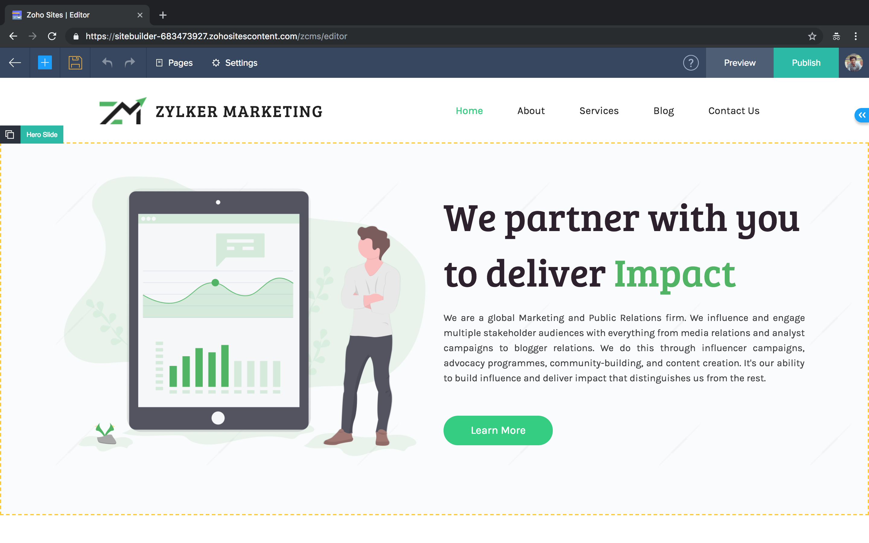 Zoho Sites screenshot & Video