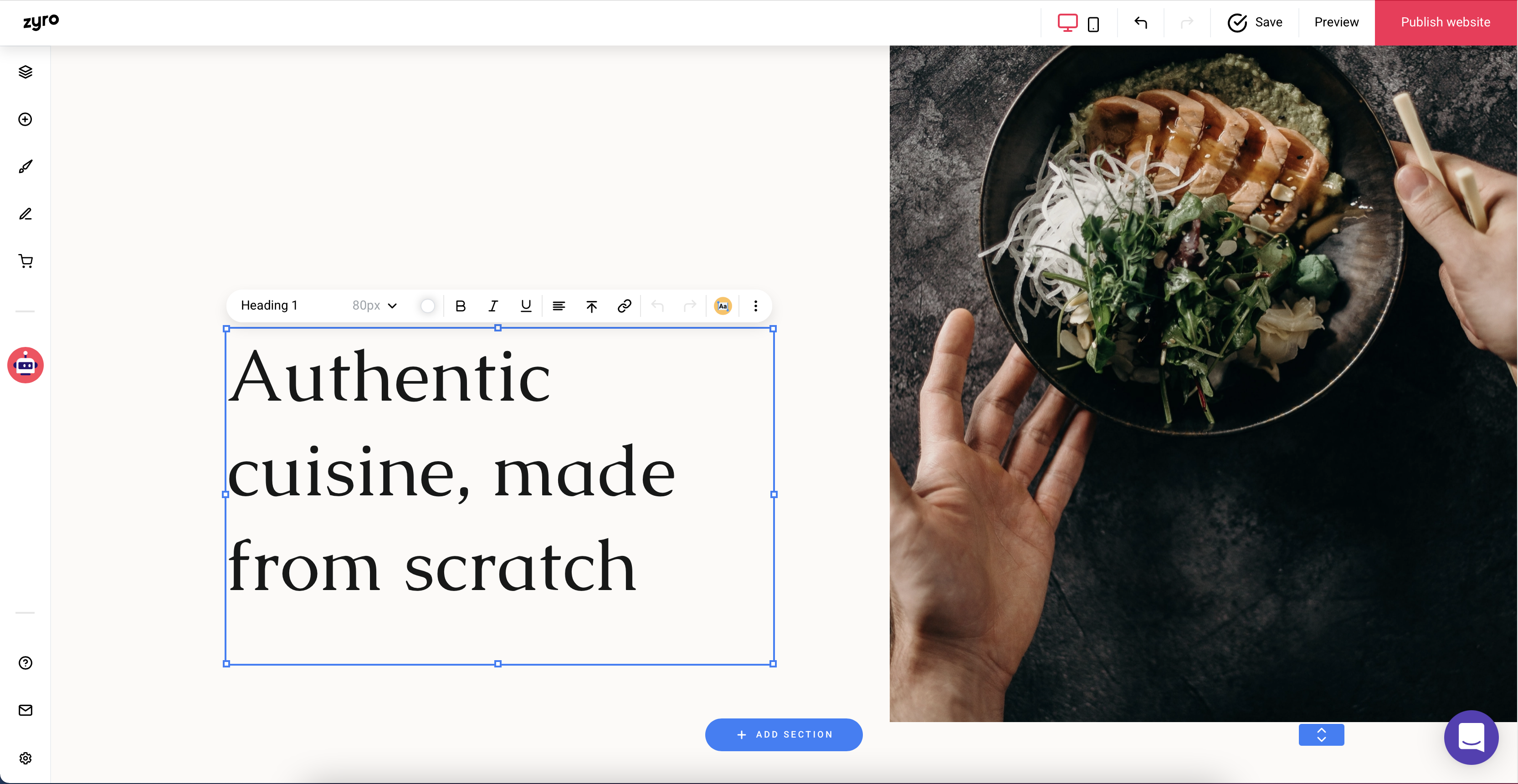 Zyro screenshot & Video